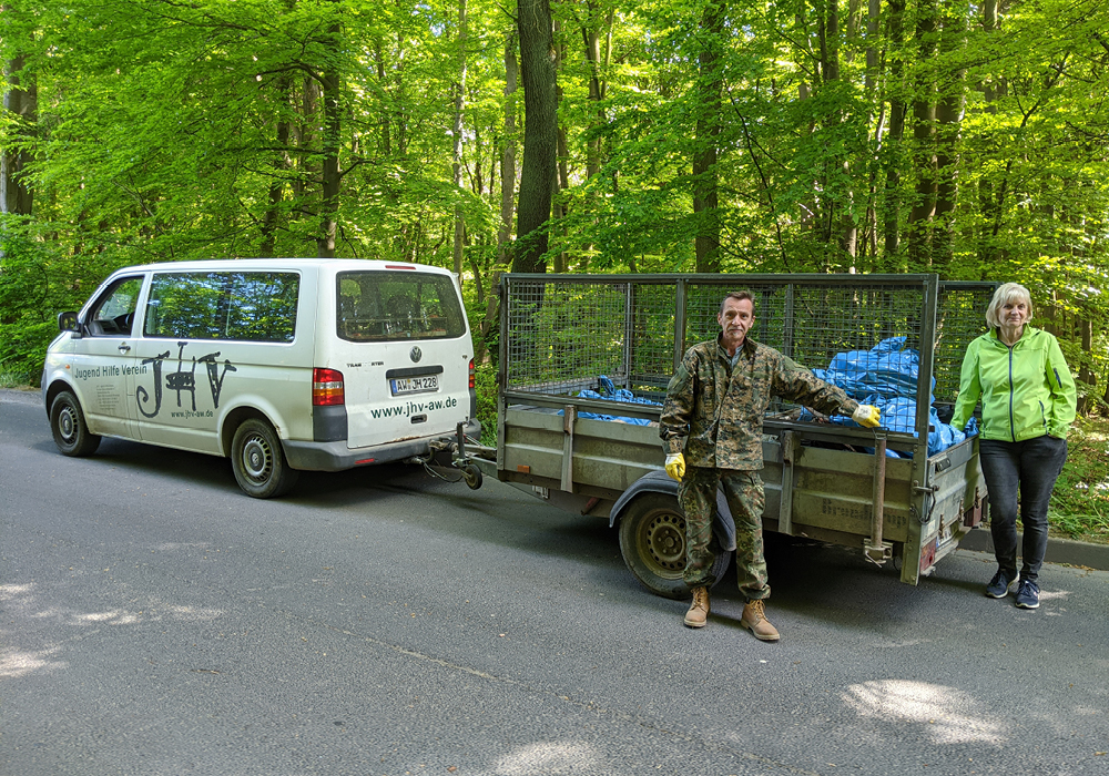 Aktionstag des Jugend-Hilfe-Verein „Saubere Wanderparkplätze“